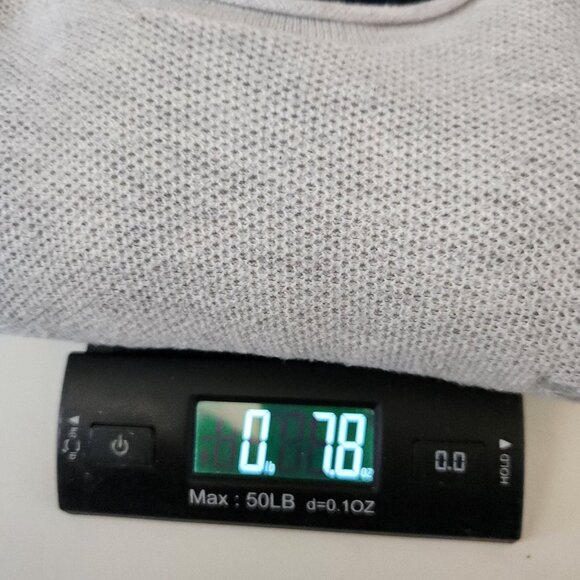 Hollister Women's Light Gray Textured Knit Short Sleeve Long T-Shirt Size L - Picture 9 of 9